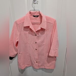 Alia Pink  Top With Embroidered Floral Design